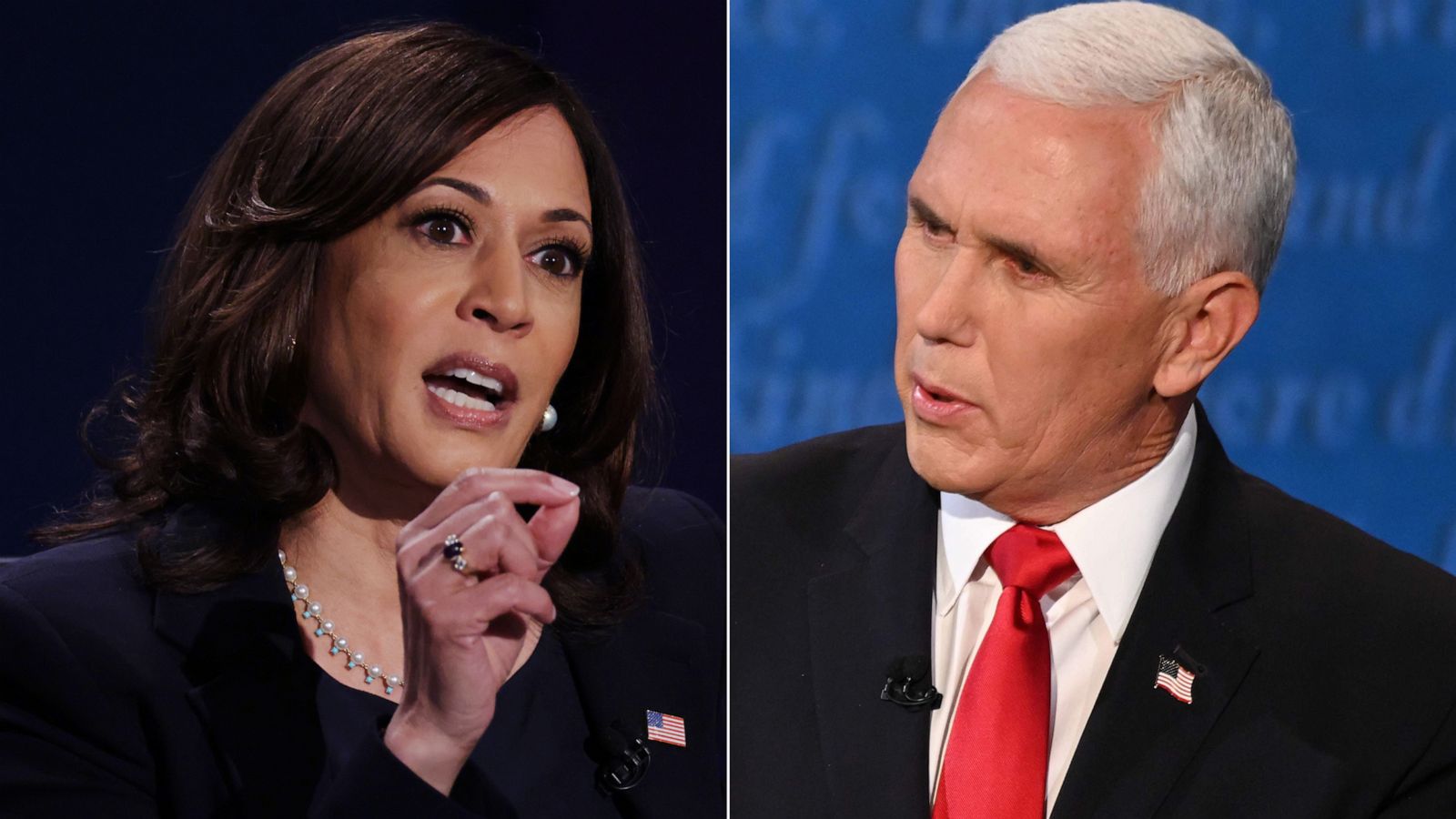 Ứng viên phó tổng thống Mỹ Kamala Harris tranh luận với Phó Tổng thống Mỹ Mike Pence.