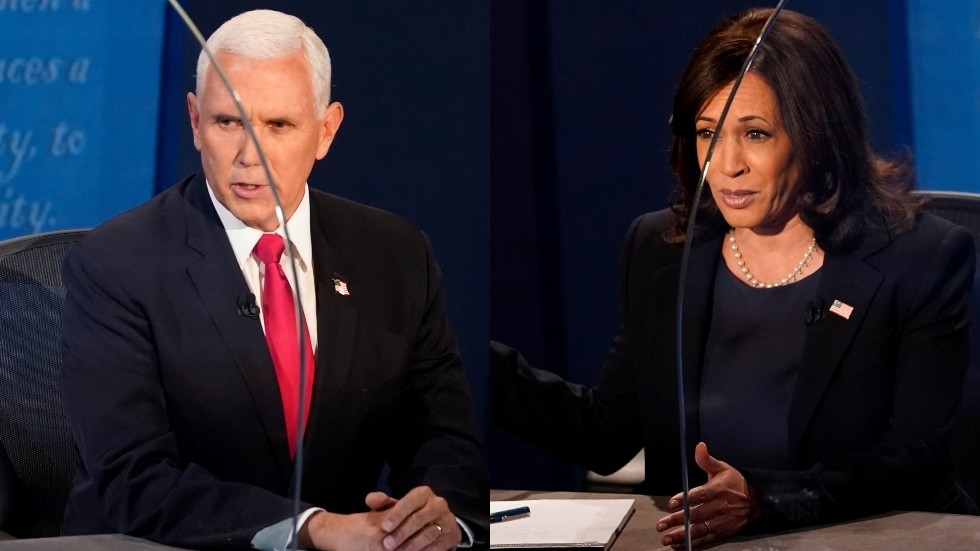 Phó Tổng thống Mỹ Mike Pence tranh luận với ứng viên tranh cử phó tổng thống, Kamala Harris.