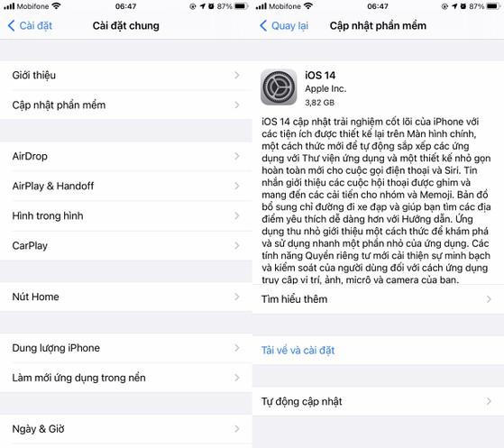 Cách tải và cài đặt bản cập nhật iOS 14.