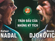 Thể thao - Kinh điển Nadal đấu Djokovic: Đại chiến nảy lửa đua kỳ tích (Chung kết Roland Garros)