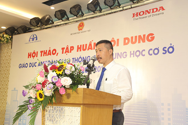 Ông Hoàng Quý Linh - Trưởng khối An toàn, Công ty Honda Việt Nam phát biểu