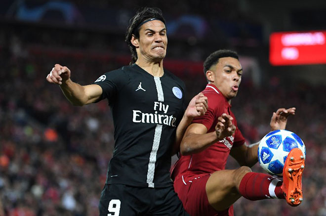 Cavani từng nhiều lần đối đầu với các đại gia của bóng đá Anh