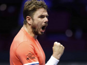 Thể thao - Video tennis Wawrinka - Evans: Bừng tỉnh đúng lúc, xuất thần cứu match-point