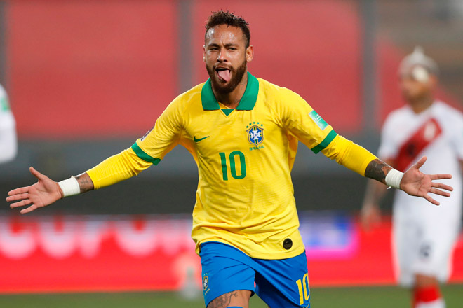 Neymar rực sáng trong màu áo ĐTQG Brazil