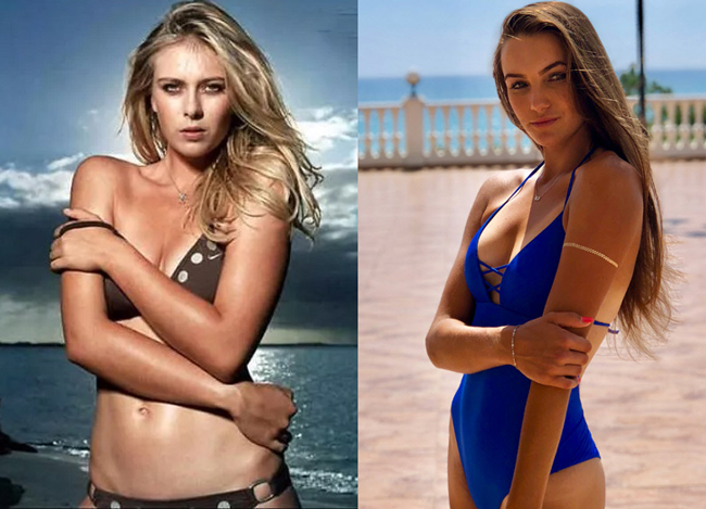 Maria Sharapova được mệnh danh là tay vợt đẹp nhất thế giới, nhưng cô giờ đã giải nghệ và có rất nhiều mỹ nhân tennis khác xuất hiện. Magdalena Pantuckova, tay vợt 21 tuổi người Cộng Hòa Séc (áo xanh) là một trong những tay vợt có sắc đẹp ngang ngửa 'Nữ hoàng' một thời.
