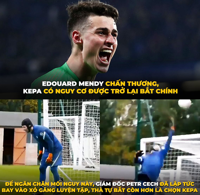 Khi thủ môn tân binh của Chelsea gặp chấn thương.