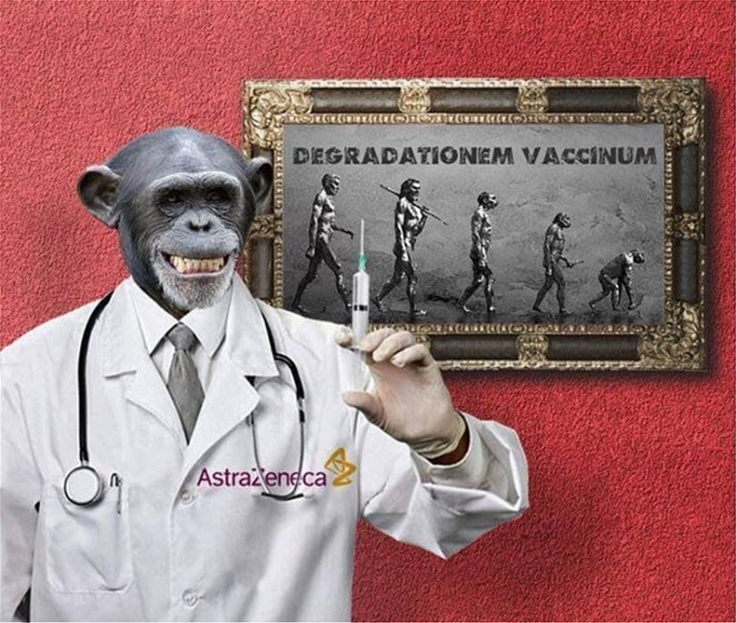 Nga phủ nhận cáo buộc tung tin người tiêm vắc xin Covid-19 do Đại học Oxford phát triển sẽ hóa thành khỉ (ảnh: Daily Star)