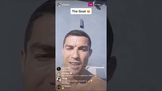 Bị chỉ trích là vi phạm lệnh cách ly, Ronaldo livestream thanh minh cho bản thân