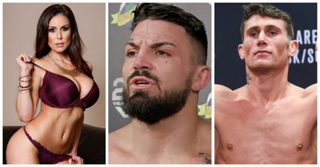 Nữ diễn viên Kendra Lust sẵn sàng bạo chi để dụ Mike Perry (giữa) đấu Robbie Lawler