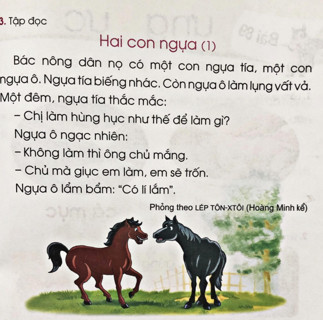 Câu chuyện đang gây phẫn nộ trong dư luận vì cho rằng sách dạy trẻ em thói lười biếng, ỷ lại.&nbsp;