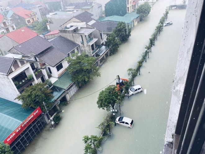 Một góc khu dân cư Hà Tĩnh nhìn từ trên cao.