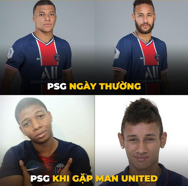 Các siêu sao của PSG "đánh mất mình" khi đối đầu với MU.