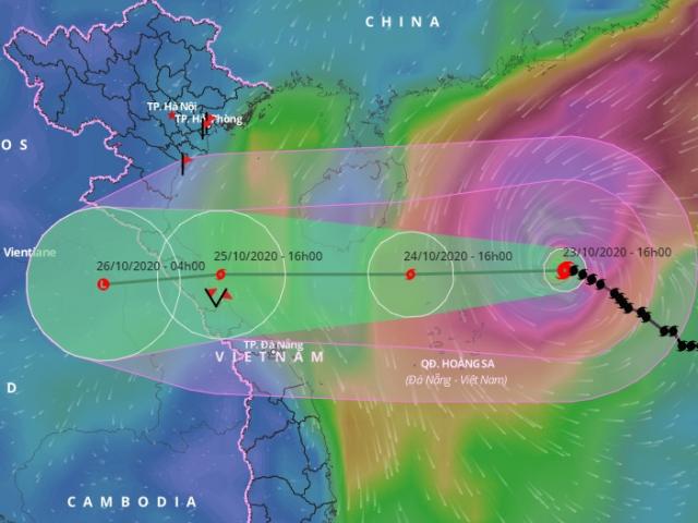 Thông tin mới về vị trí và cường độ của bão số 8 đang hướng vào miền Trung