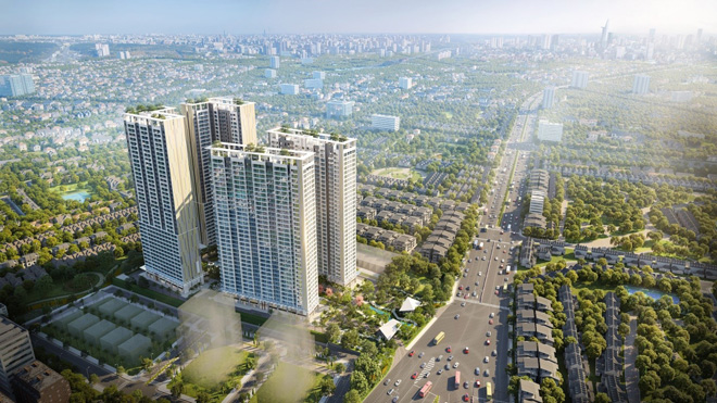 Phối cảnh dự án Anderson Park trên đại lộ Bình Dương, thành phố Thuận An