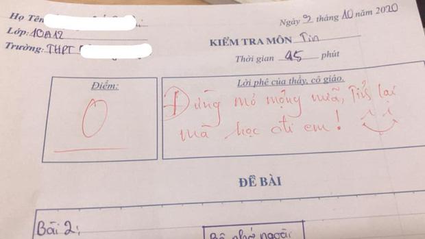 Lời phê bá đạo từ thầy giáo khiến học trò cười "không nhặt được miệng".&nbsp;