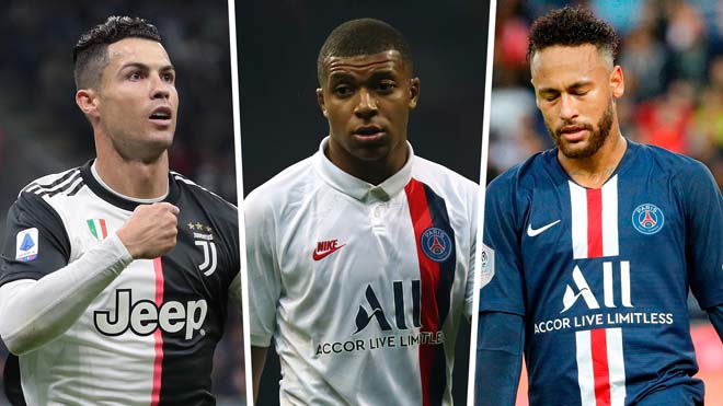 Khả năng tam tấu Ronaldo, Mbappe và Neymar cùng khoác áo PSG ngày một lớn