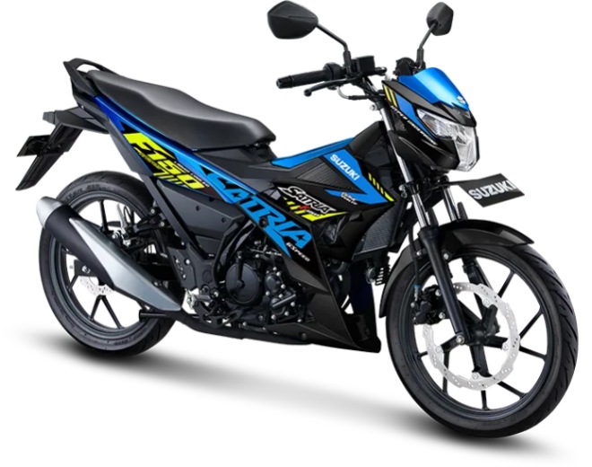 2021 Suzuki Satria F150 màu xanh.