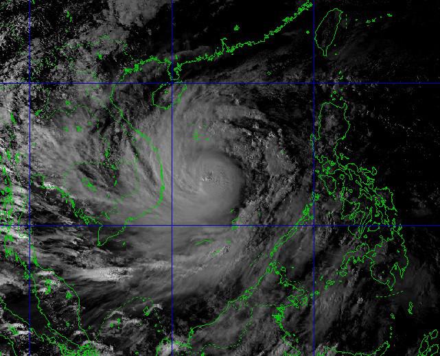 Ảnh mây vệ tinh bão số 9
