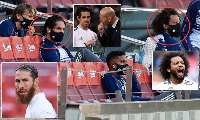 Ramos chỉ trích&nbsp; Marcelo và Isco sau khi 2 ngôi sao này bị phát hiện nói xấu HLV Zidane ở trận Siêu kinh điển