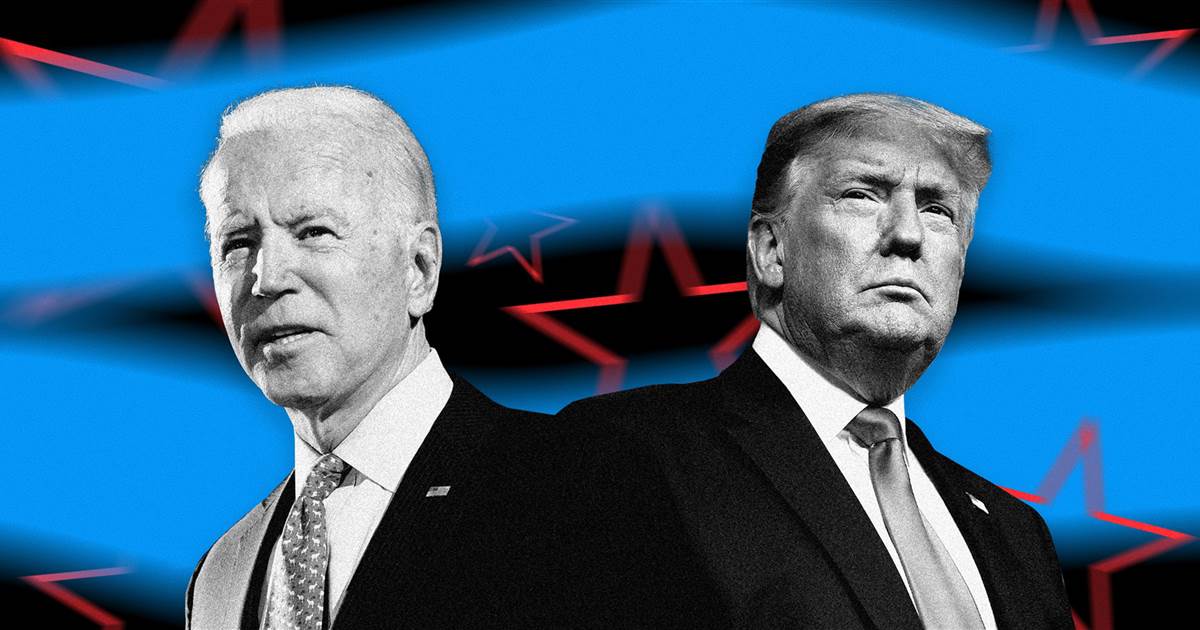 Cuộc bầu cử Mỹ 2020 giữa ông Trump (phải) và đối thủ Biden được xem là tốn kém nhất lịch sử Mỹ. Ảnh: Chelsea Stahl
