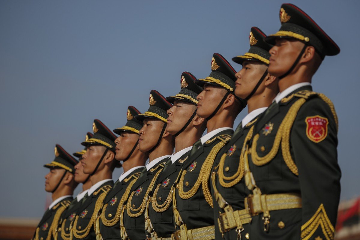 Lính danh dự Trung Quốc ở quảng trường Thiên An Môn.