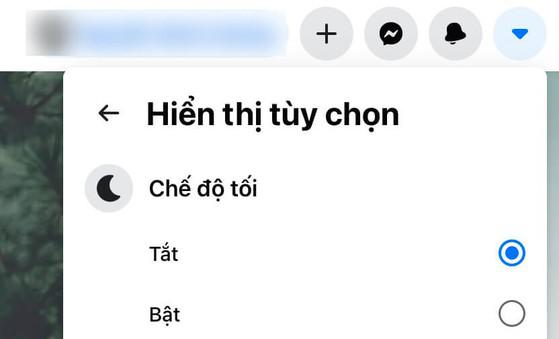 Bật Dark mode (chế độ tối) của Facebook trên trình duyệt. Ảnh: MINH HOÀNG