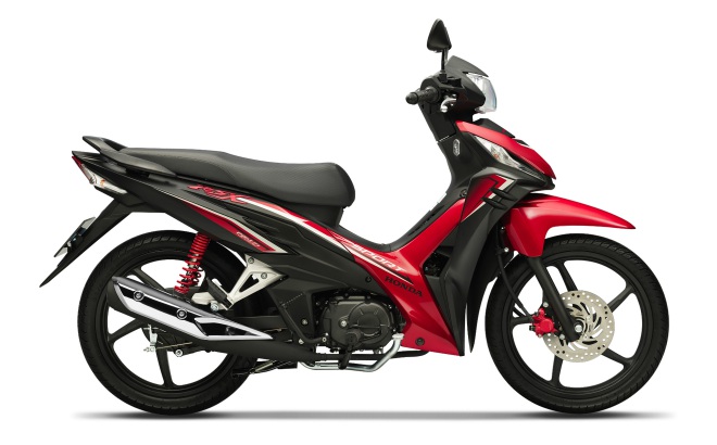 Honda Wave RSX Fi 110 mới vành đúc, màu đỏ đen.