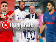 Bóng đá - Siêu hậu vệ Ramos ghi 100 bàn, Suarez bị thẻ vàng oái oăm nhất cúp C1 (Clip 1 phút Bóng đá 24H)