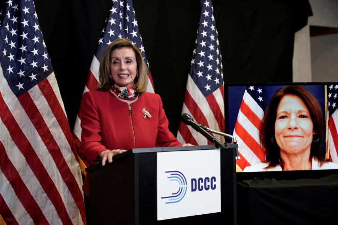 Bà Nancy Pelosi tại một cuộc họp báo tại thủ đô Washington - Mỹ hôm 3-11. Ảnh: Reuters