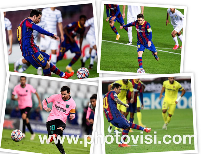 Messi lần thứ tư ghi bàn mùa này trên mọi đấu trường đều từ những cú sút phạt đền cho Barca