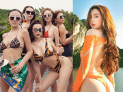 Đời sống Showbiz - Hội chị em showbiz đọ vẻ nóng bỏng với bikini: &quot;Nữ hoàng nội y&quot; vượt mặt bạn bè