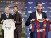 Tranh vui - Khi thế giới bóng đá đảo lộn, Messi khoác áo Real và Ramos gia nhập Barca