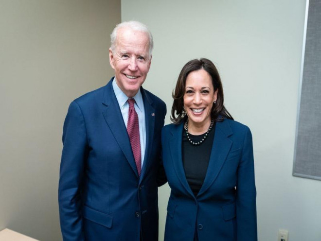 Ông Biden và nữ "phó tướng" Kamala Harris. Ảnh: BIDEN FOR PRESIDENT