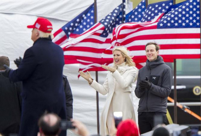 Con rể Jared và con gái Ivanka thường xuyên đồng hành cùng Tổng thống Trump trong chiến dịch tranh cử.