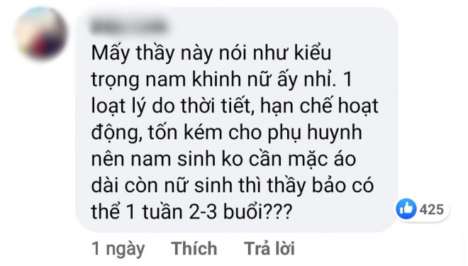 Cư dân mạng không đồng tình với các lý lẽ mà các thầy giáo đưa ra