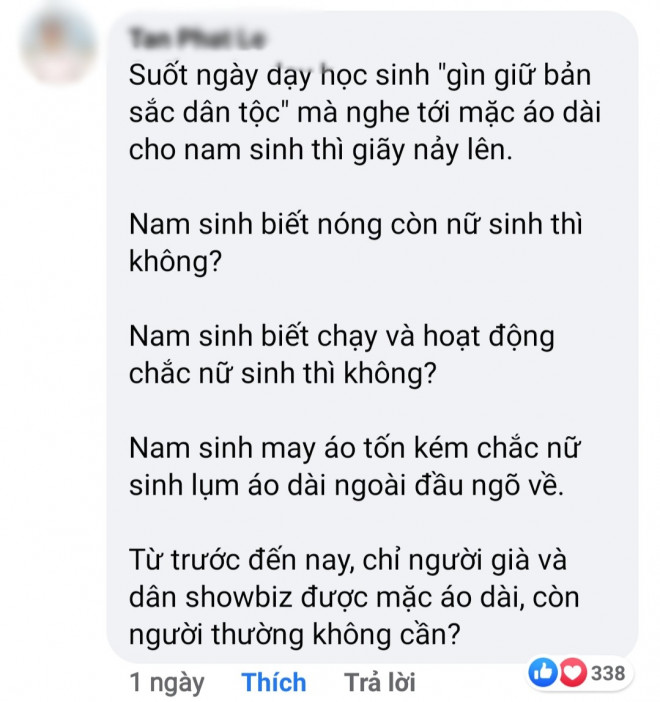 Một bình luận nhận được nhiều sự đồng tình của cư dân mạng