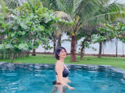 Thể thao - Hoa khôi bóng chuyền Kim Huệ diện bikini khoe dáng nuột nà