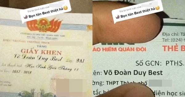 "Bạn tên Best thiệt hả" là câu hỏi chàng trai này thường xuyên được nghe.