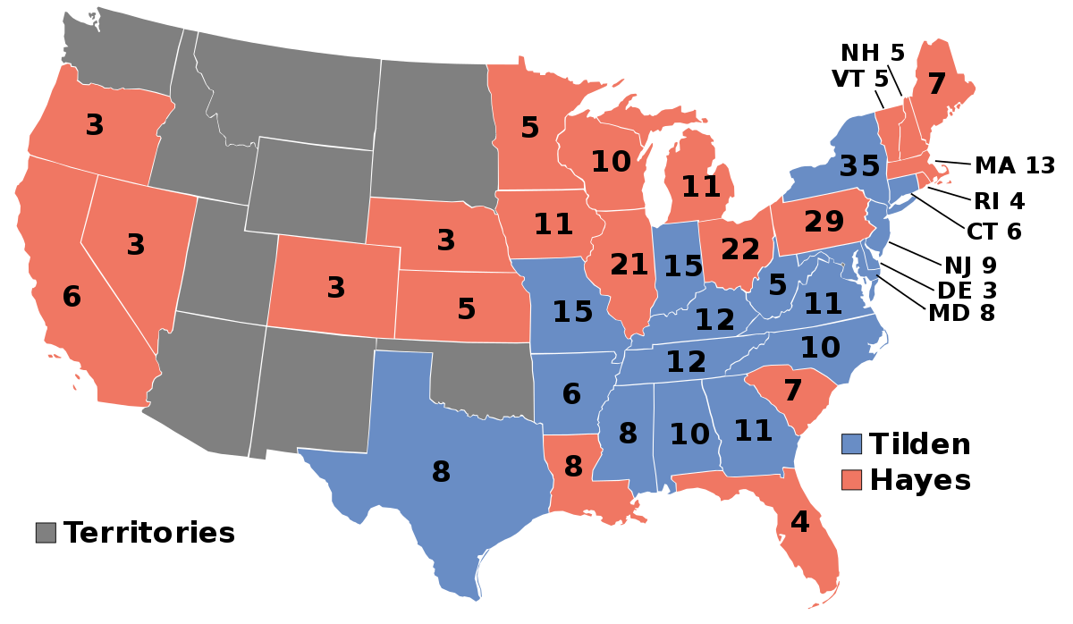 Kết quả bầu cử tổng thống Mỹ năm 1876.