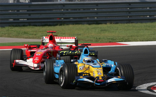 Alonso và Schumacher đã có cuộc ‘tỷ thí’ đáng nhớ tại Istanbul Park 2006