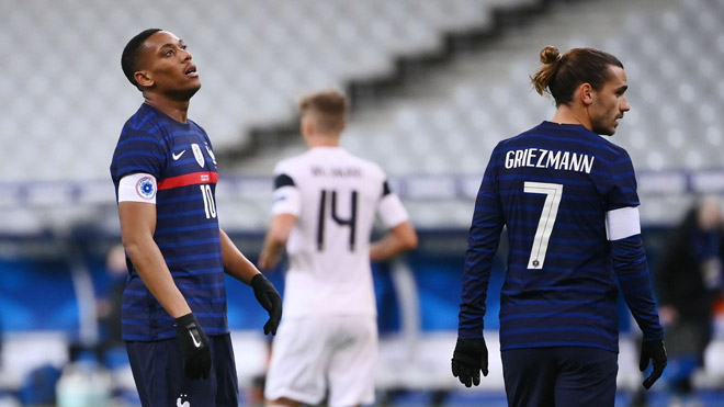 Martial và Griezmann sẽ tiếp tục đá chính dù phong độ không tốt