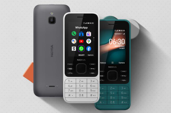 Bộ 3 điện thoại Nokia 8000, Nokia 6300 và Nokia 215 đều chạy 4G