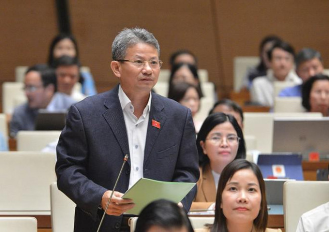 ĐB Đỗ Văn Sinh cho biết Quốc hội lấy ý kiến các đại biểu về 3 nội dung - Ảnh: Nguyễn Nam