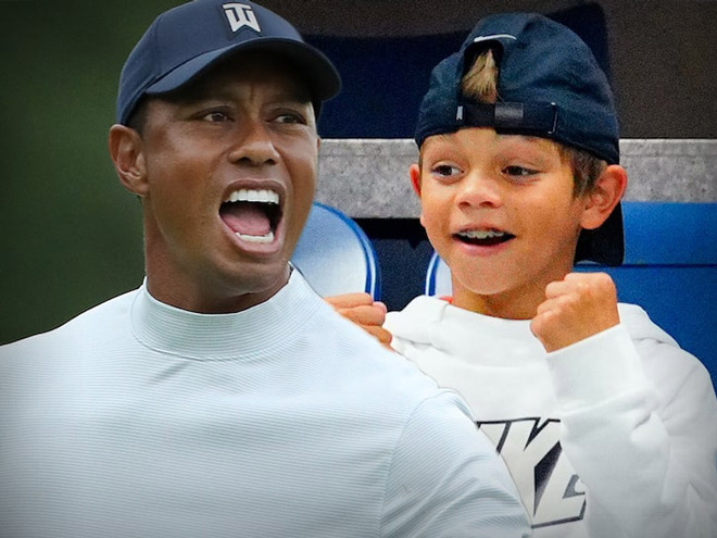 Tiger Woods và con trai Charlie