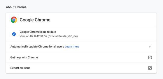 Cập nhật trình duyệt Chrome 87 lên phiên bản mới nhất để trải nghiệm các tính năng mới. Ảnh: MINH HOÀNG