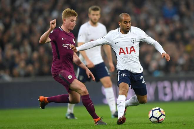 Trận đấu giữa Tottenham (áo trắng) với Man City sẽ rất khó lường