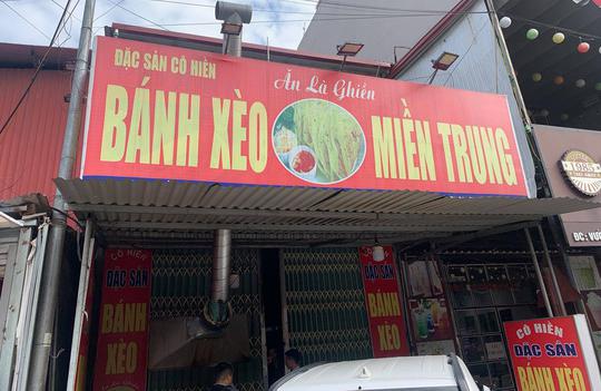 Quán bánh xèo Miền Trung ở xã Yên Trung, huyện Yên Phong, tỉnh Bắc Ninh