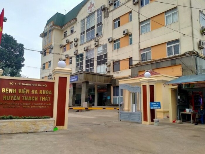 Bệnh viện đa khoa huyện Thạch Thất, nơi xảy ra sự việc.&nbsp;