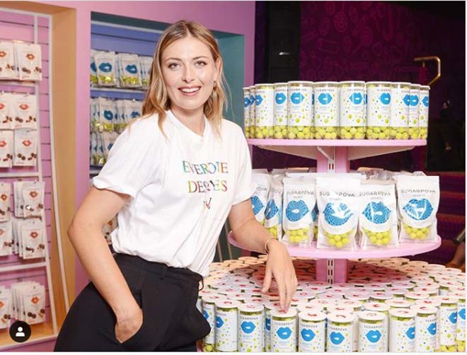 Sharapova hạnh phúc với công ty kẹo Sugarpova kiếm bộn tiền