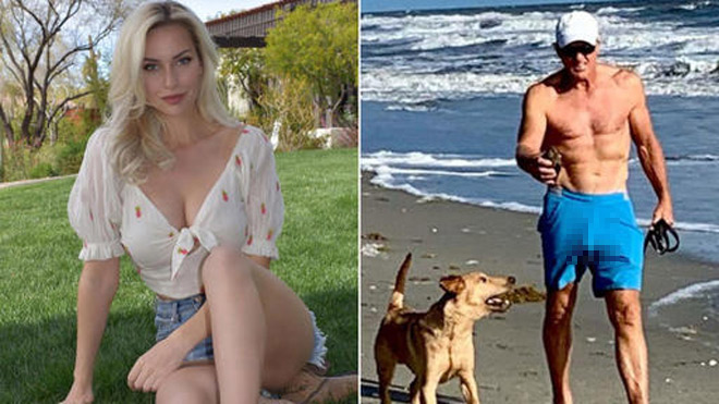 Paige Spiranac (bên trái) có bình luận trêu chọc&nbsp;huyền thoại&nbsp;Greg Norman&nbsp;